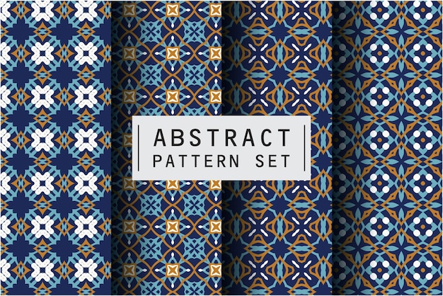 Abstract pattern set in ethnic decorative style