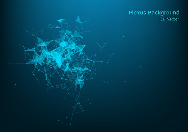 abstract polygonal space low poly dark background with connecting dots and lines. 