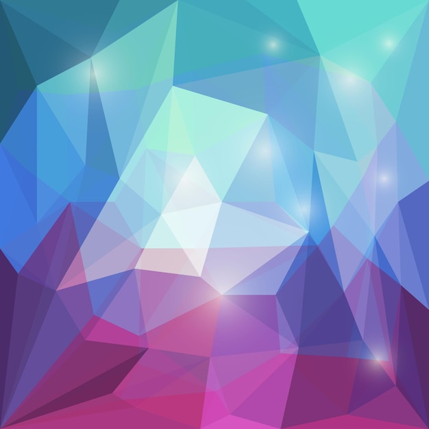 abstract polygonal vector triangular geometric background with soft glaring lights