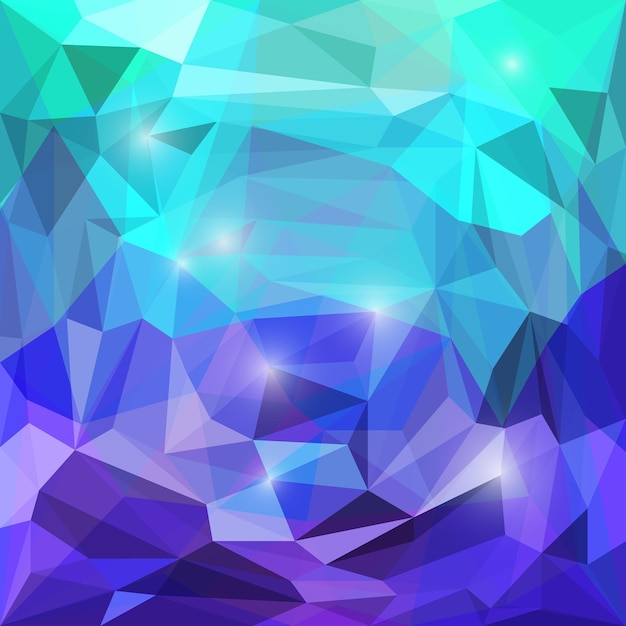 abstract polygonal vector triangular geometric background with soft glaring lights