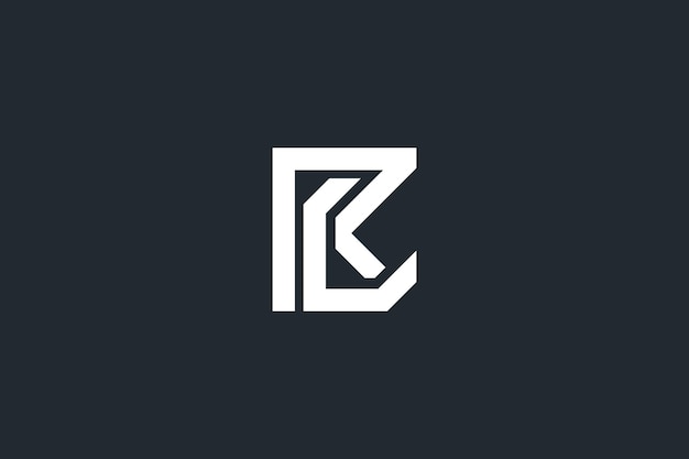 Abstract RC CR R C Letters Logo Initial Based Monogram Icon Vector