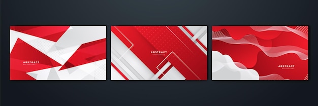 abstract red and white geometric gradient background
