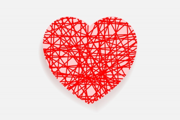 abstract red heart symbol.