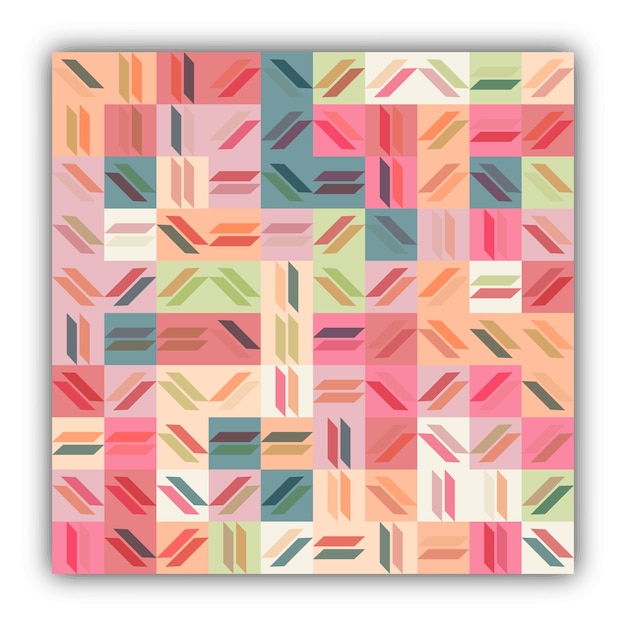 Abstract seamless pattern of arbitrary lines and shapes Template for banners posters interior design covers prints wallpapers clothing and creative ideas