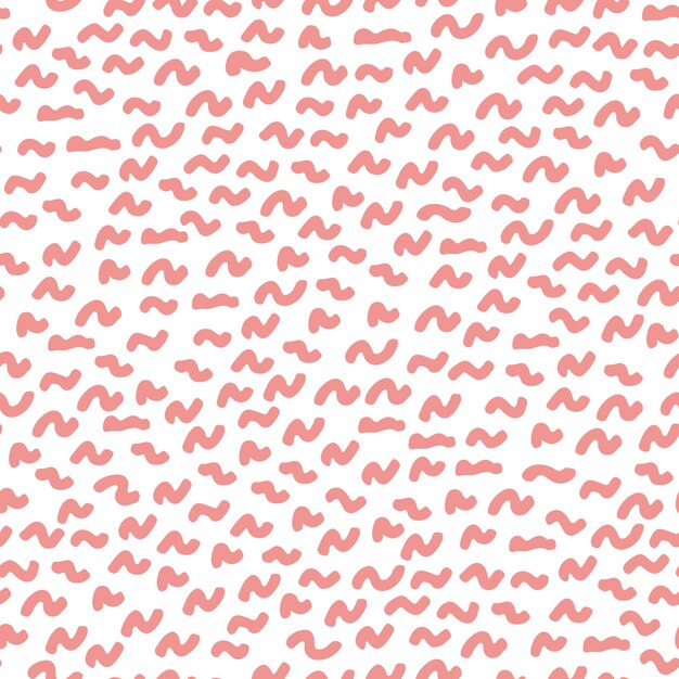 Abstract seamless pattern with squiggles Simple background with pink scribbles