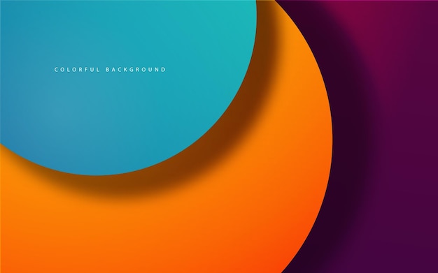 Abstract shape circle overlap layer colorful background