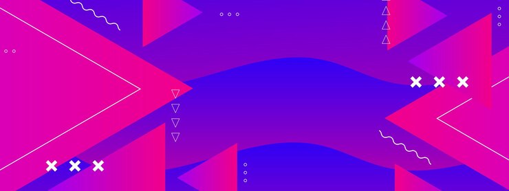 Abstract simple colorful gradient geometric banner background template design