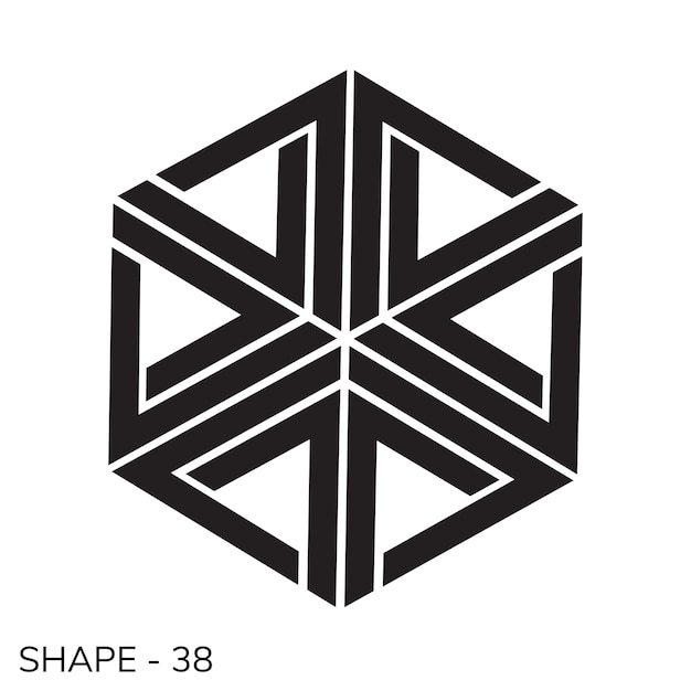 abstract simple geometric shape minimal object pattern in black and white color
