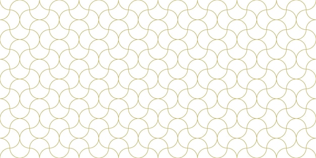 Abstract simple geometric vector seamless pattern with gold line texture on a white background
