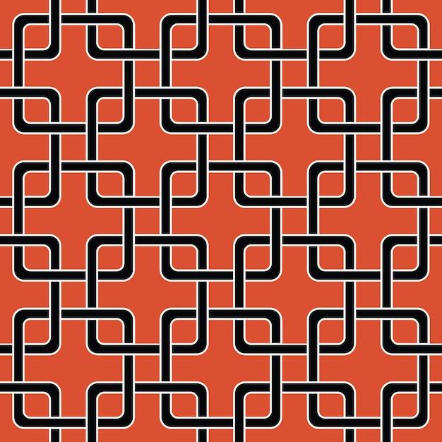 abstract square chains tile style art deco geometric seamless pattern trendy fashion colors