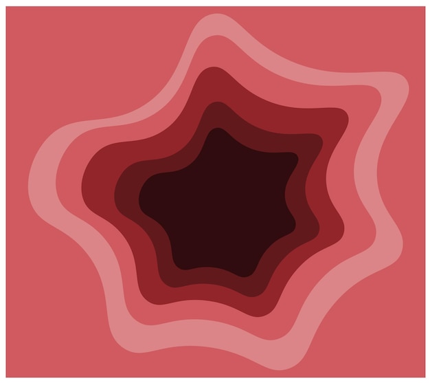 Abstract Starburst in Red Hues