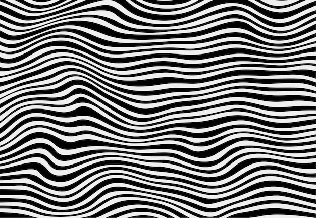 Abstract stripes optical art wave line background