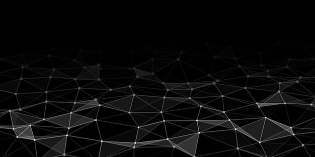 Abstract technology background with connecting dots and lines Network concept Data technology