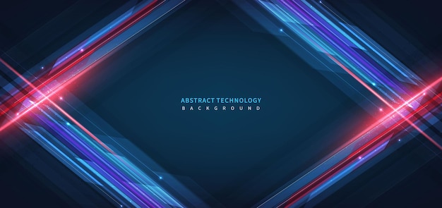 Abstract technology geometric overlapping hi speed line movement design background with copy space for text