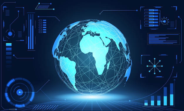 abstract technology ui futuristic world