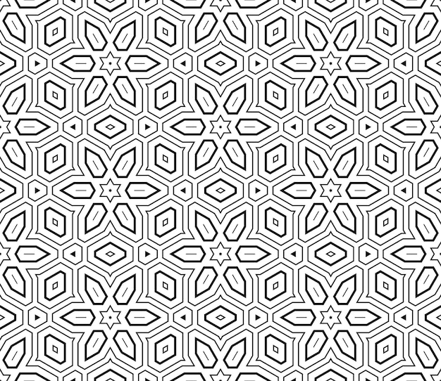 Abstract thin line seamless pattern. Linear ornamental geometric background. Wrapping paper