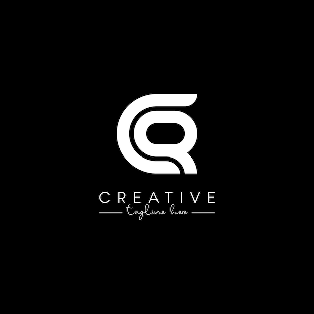 Abstract Unique Letter CQ QC Initial Based Stylish Line Logo Design Vector