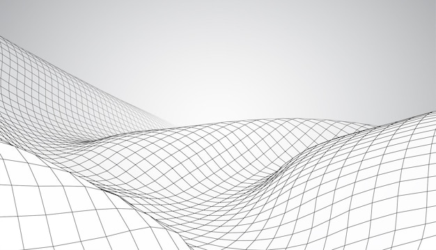 abstract vector 3d background with bends and wave