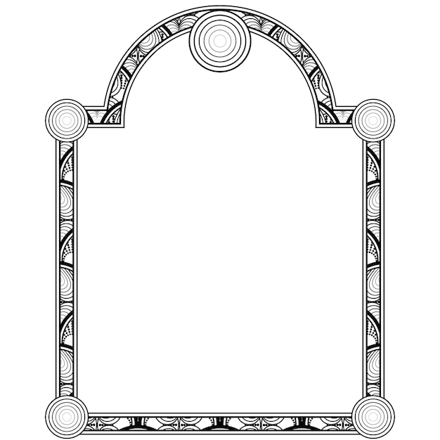 abstract vector border with lines forming a window can be for a book cover or something else