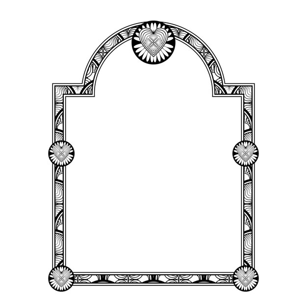 abstract vector border with lines forming a window can be for a book cover or something else