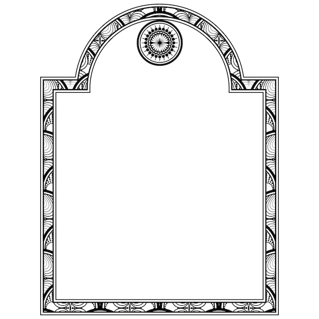 abstract vector border with lines forming a window can be for a book cover or something else