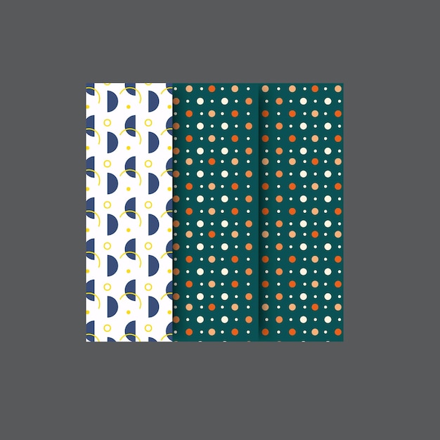 abstract vector halftone pattern set fancy retro geometric patterns seamless line decoration patte