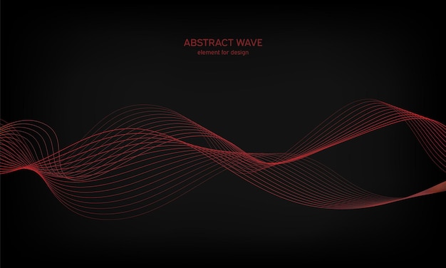 abstract wave element for design colorful gradient shiny waves with lines