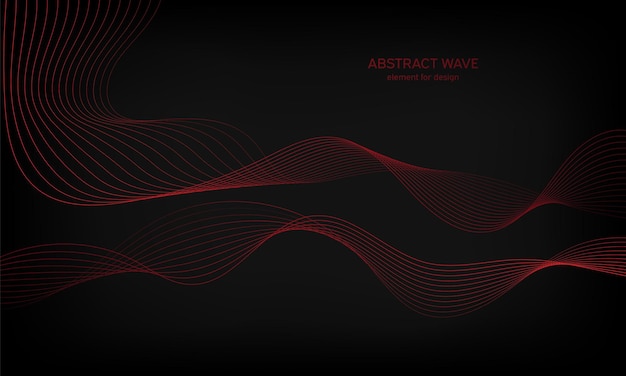 abstract wave element for design colorful gradient shiny waves with lines