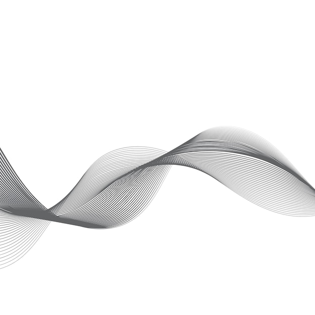 Abstract wave element Vector Line Art Waves background design