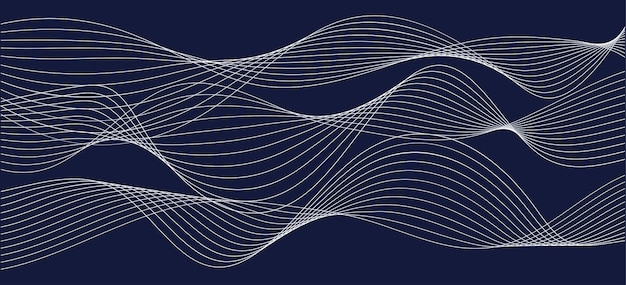 abstract wave lines futuristic modern background concept vector illustration
