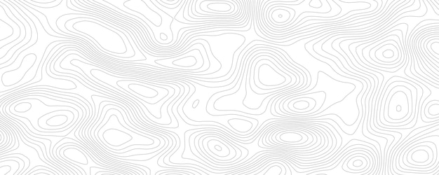 Abstract wavy topographic line contour geography map background Seamless pattern and banner design