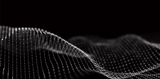 Abstract white particle background Digital data structure Pattern point visualization