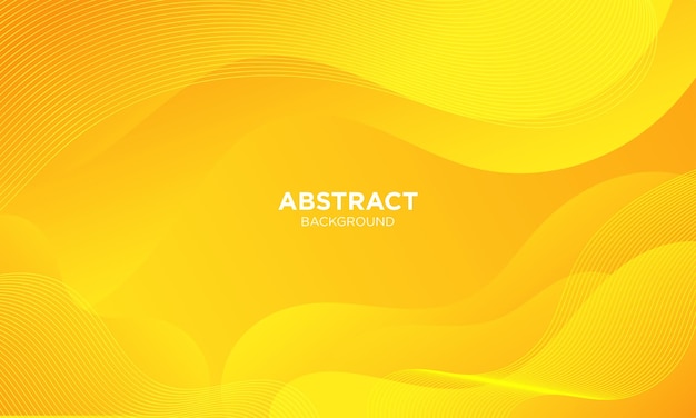 Abstract Yellow Fluid Wave Background Vector