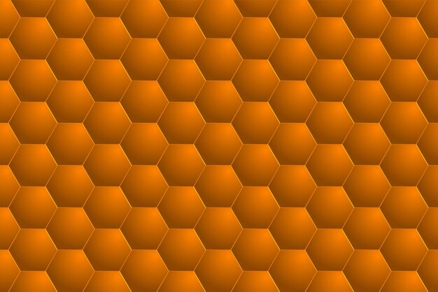 Abstrakt bakgrunn oransje 3D-heksagoner mosaikk