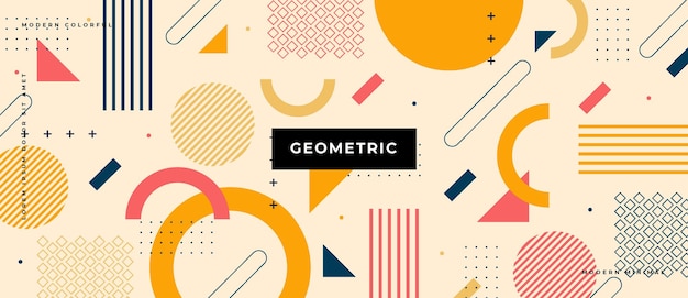 Abstrakt geometrisk bakgrunn med forskjellige former.