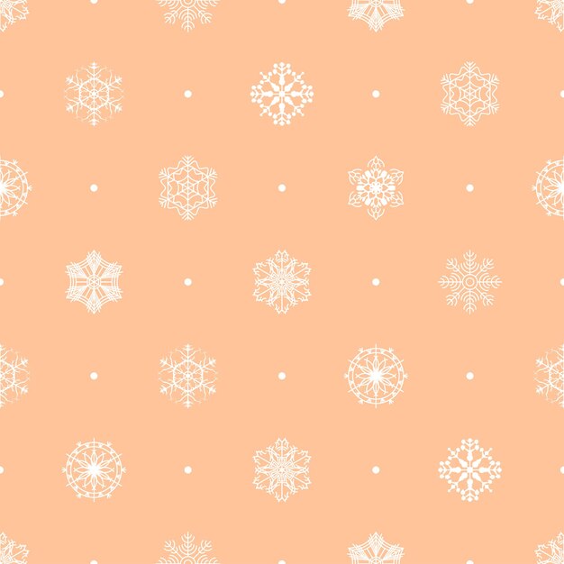 Abstrakt sømløst mønster. Vinter snøfnugg bakgrunn for jul, nyttår og Xmas dekorasjon