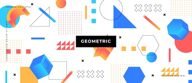 Abstrakte, trendy, geometriske objekter