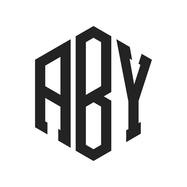 ABY Logo Design Initial Letter ABY Monogram Logo using Hexagon shape