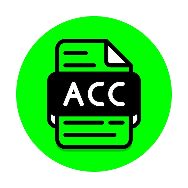 acc document file type icon files and extension format icons with a round background