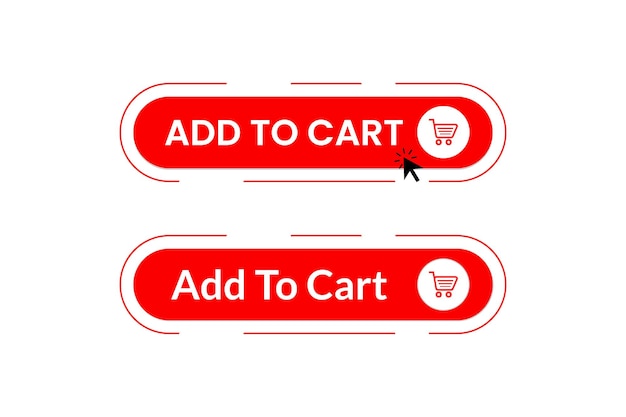 Add to cart buttons With shop icon Vector element Design