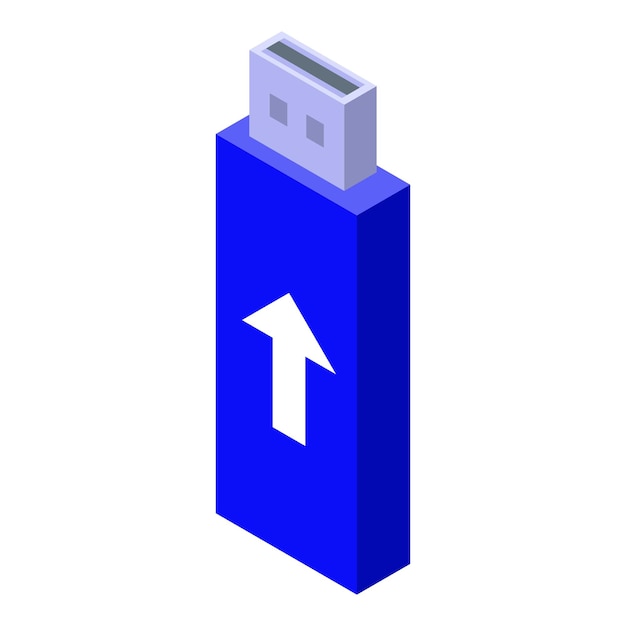 administrator usb flash icon isometric of administrator usb flash vector icon for web design isolated on white background