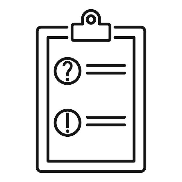 advice form card icon outline advice form card vector icon for web design isolated on white background