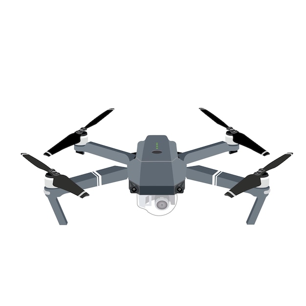 aerial quadcopter drone with camera icon vector illsutration