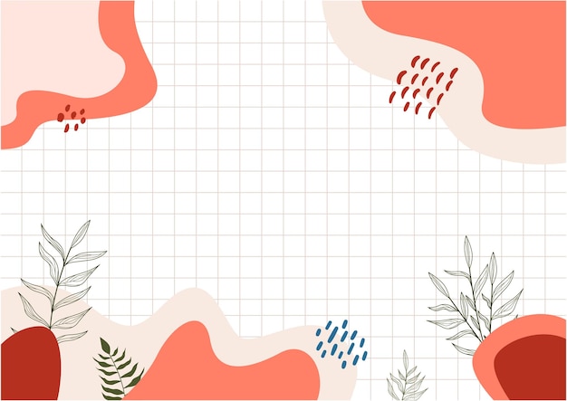 Aesthetic hand drawn minimalist background