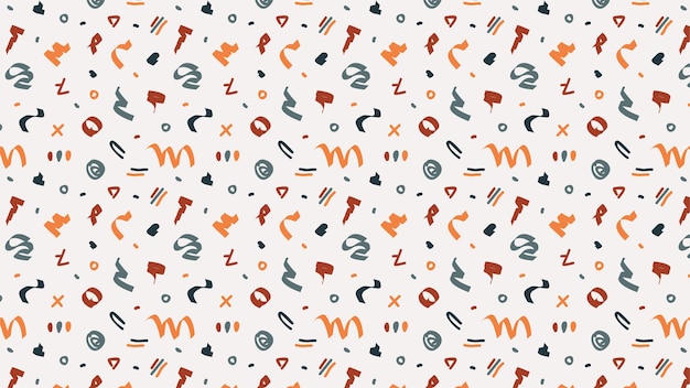 Aesthetic shapes Hand drawn pattern background designs