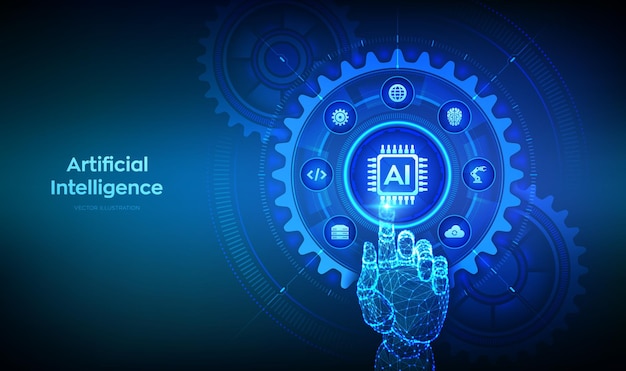 ai artificial intelligence machine learning concept big data analysis neural networks