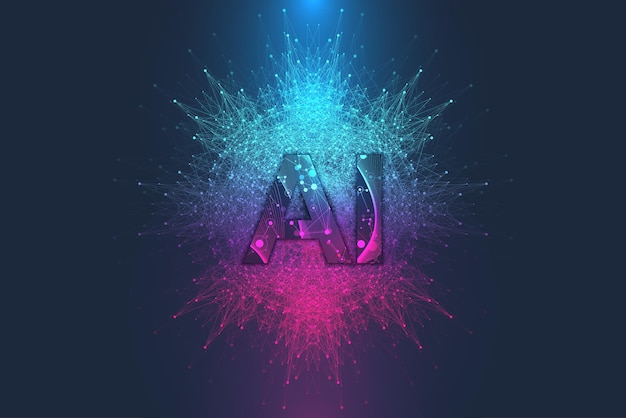AI Generative Banner Concept In The Digital Style Design Element For Internet Technology