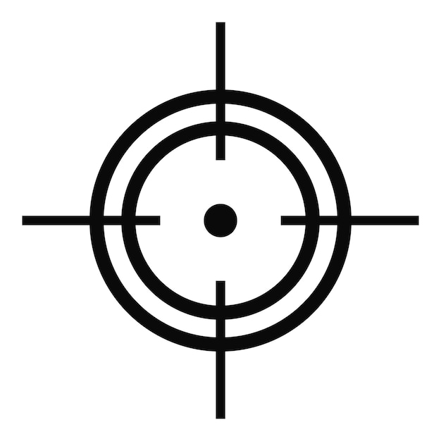 Aim icon Simple illustration of aim vector icon for web