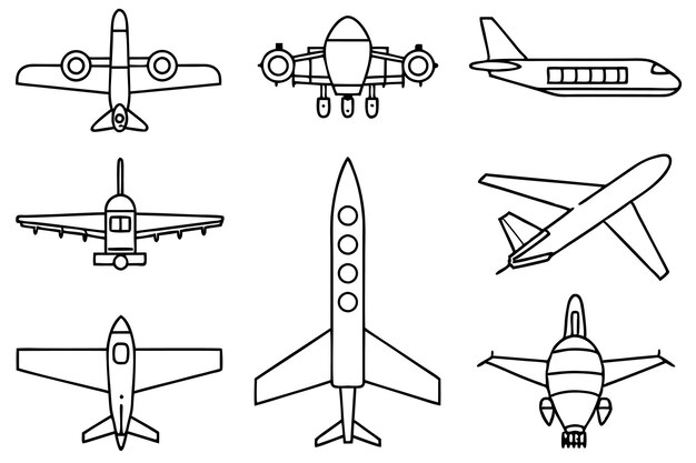 airplane line art nature inspired artistic airplane drawing