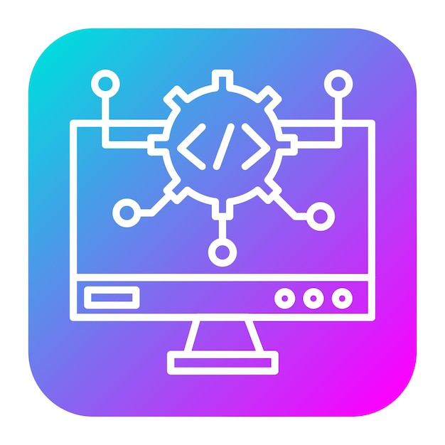 Algorithm vector icon Can be used for Coding and Development iconset